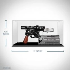PPC Star Wars Han Solo - Beckett Witnessed Certified Hand-Signed Dl-44 Blaster By Harrison Ford Custom Museum Display