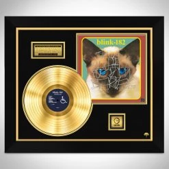 Rare-T Limited Edition Frames Blink 182 - Cheshire Cat Limited Signature Edition Studio Licensed Gold LP Custom Frame
