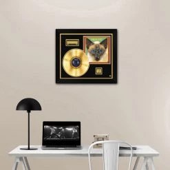 Rare-T Limited Edition Frames Blink 182 - Cheshire Cat Limited Signature Edition Studio Licensed Gold LP Custom Frame
