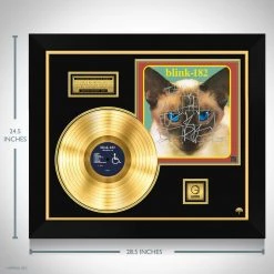 Rare-T Limited Edition Frames Blink 182 - Cheshire Cat Limited Signature Edition Studio Licensed Gold LP Custom Frame
