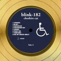 Rare-T Limited Edition Frames Blink 182 - Cheshire Cat Limited Signature Edition Studio Licensed Gold LP Custom Frame