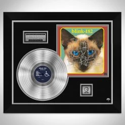 RARE-T Blink 182 Cheshire Cat Platinum LP Limited Signature Edition Studio Licensed Custom Frame