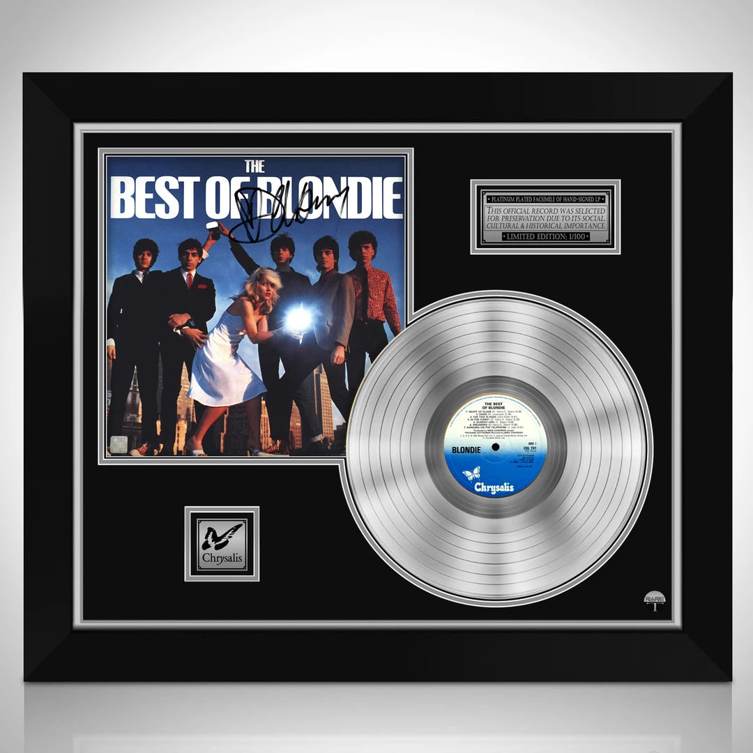 Rare-T Blondie Best Of Blondie Limited Signature Edition Studio Licensed Platinum LP Custom Frame 1 Rare-T Blondie Best Of Blondie Limited Signature Edition Studio Licensed Platinum LP Custom Frame
