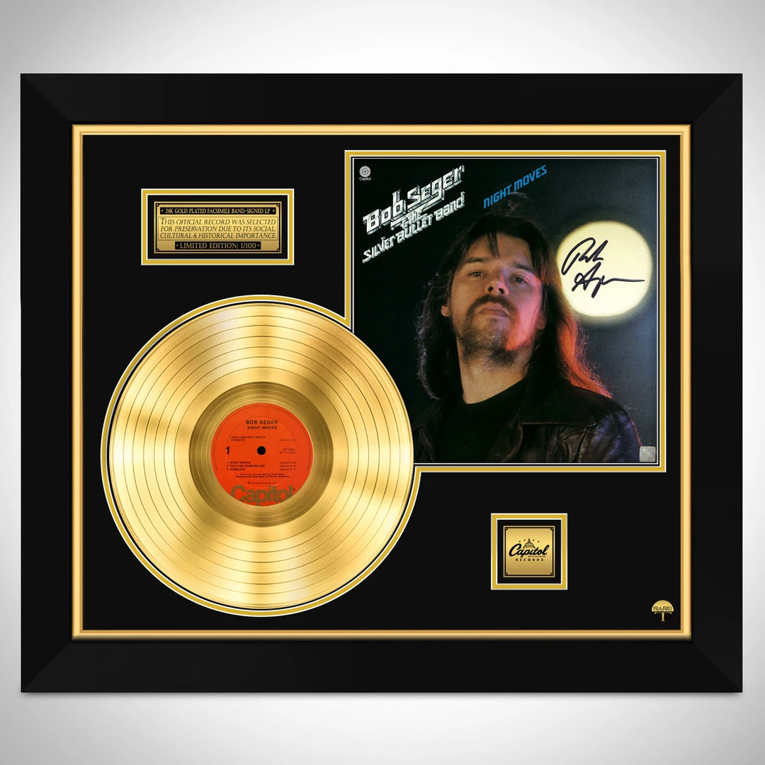 RARE-T Limited Edition Frames Bob Seger Night Moves Gold LP Limited Signature Edition Studio Licensed Custom Frame 1 RARE-T Limited Edition Frames Bob Seger Night Moves Gold LP Limited Signature Edition Studio Licensed Custom Frame