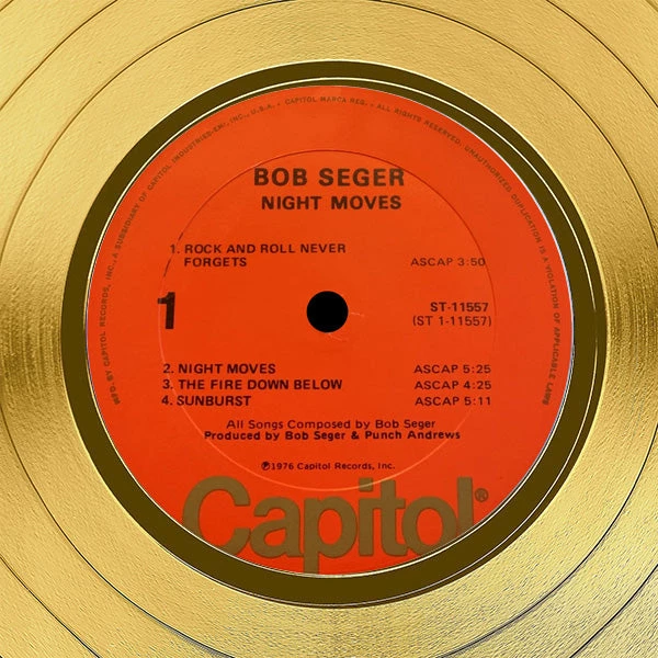 RARE-T Limited Edition Frames Bob Seger Night Moves Gold LP Limited Signature Edition Studio Licensed Custom Frame 4 RARE-T Limited Edition Frames Bob Seger Night Moves Gold LP Limited Signature Edition Studio Licensed Custom Frame