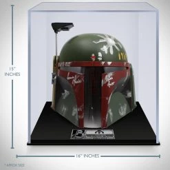 PPC Star Wars Boba Fett - Beckett Witnessed Certified Hand-Signed Helmet By Temuera Morrison Custom Museum Display