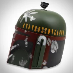PPC Star Wars Boba Fett - Beckett Witnessed Certified Hand-Signed Helmet By Temuera Morrison Custom Museum Display