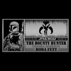 PPC Star Wars Boba Fett - Beckett Witnessed Certified Hand-Signed Helmet By Temuera Morrison Custom Museum Display