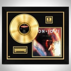 RARE-T Bon Jovi 7800?ø Fahrenheit Gold LP Limited Signature Edition Studio Licensed Custom Frame