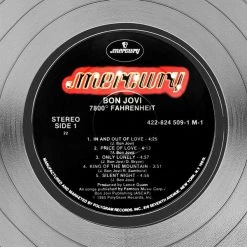 RARE-T Bon Jovi 7800?ø Fahrenheit Limited Signature Edition Studio Licensed Platinum LP Custom Frame Limited Edition Frames