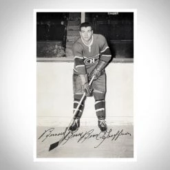 RARE-T Montreal Canadiens- Bernard 'Boom Boom' Geoffrion Original Promotional Image Custom Frame