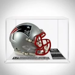 GIAN Tom Brady - New England Patriots Hand Signed Mini Football Helmet