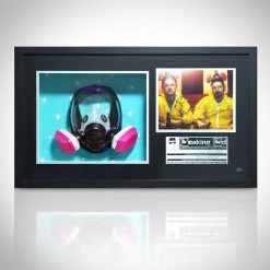 Breaking Bad Mask Hand Signed By Bryan Cranston & Aaron Paul Rare-T Exclusive Custom Shadow Box