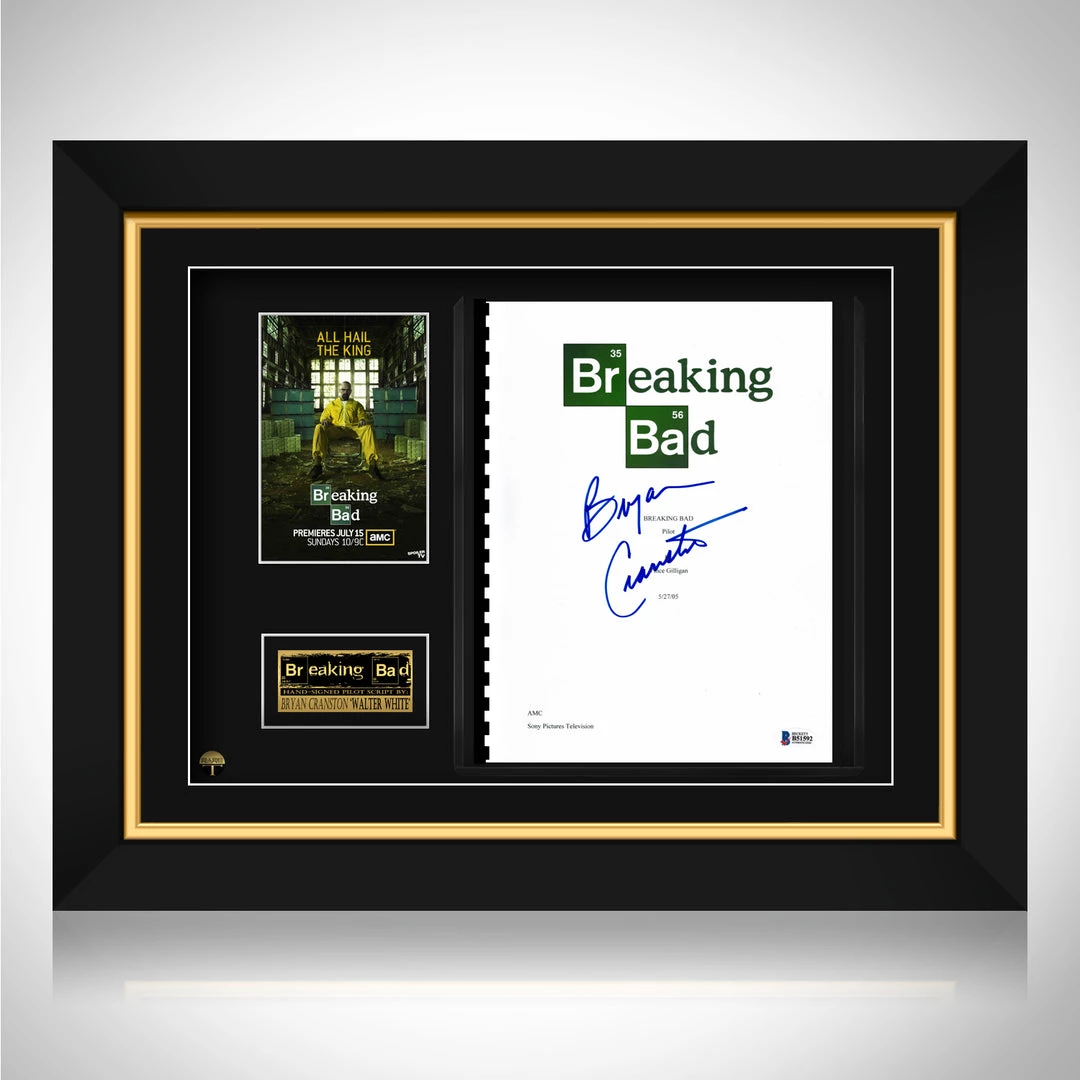 PPC Breaking Bad - Beckett Certified Hand-Signed Pilot Script By Bryan Cranston Custom Frame 1 PPC Breaking Bad - Beckett Certified Hand-Signed Pilot Script By Bryan Cranston Custom Frame