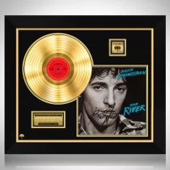 Rare-T Limited Edition Frames Bruce Springsteen The River Gold LP Limited Signature Edition Studio Licensed Custom Frame