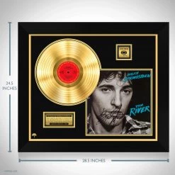 Rare-T Limited Edition Frames Bruce Springsteen The River Gold LP Limited Signature Edition Studio Licensed Custom Frame