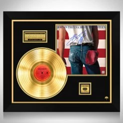 RARE-T Limited Edition Frames Bruce Springsteen Born In The USA Gold LP Limited Signature Edition Studio Licensed Custom Frame