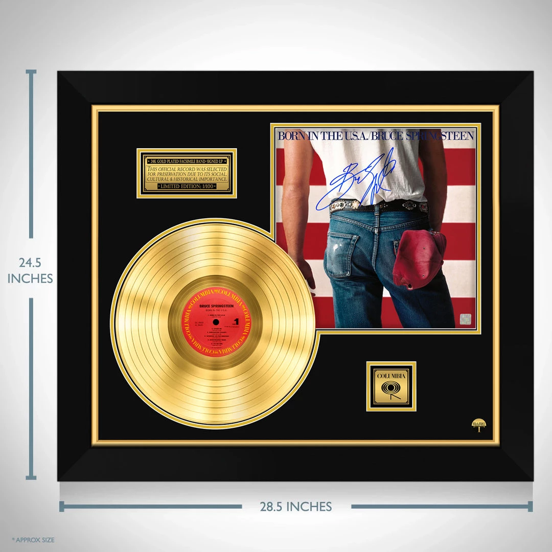 RARE-T Limited Edition Frames Bruce Springsteen Born In The USA Gold LP Limited Signature Edition Studio Licensed Custom Frame 7 RARE-T Limited Edition Frames Bruce Springsteen Born In The USA Gold LP Limited Signature Edition Studio Licensed Custom Frame