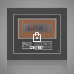 PPC Back To The Future- Beckett Witness Certified Hand-Signed License Plate By Christopher Lloyd Custom Frame
