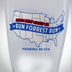 Jonathan Forrest Gump- 'Run Forrest Run' Bubba Gump Shrimp Co Madeira Beach XL Beer Glass