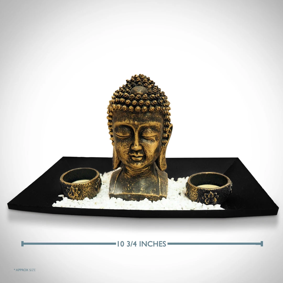 Decor L'Autre Sens Collectible Statues Buddha Head With Tea Light Tray Fine Art Statue 3 Decor L'Autre Sens Collectible Statues Buddha Head With Tea Light Tray Fine Art Statue