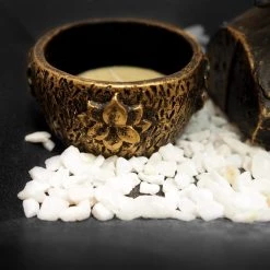 Decor L'Autre Sens Collectible Statues Buddha Head With Tea Light Tray Fine Art Statue