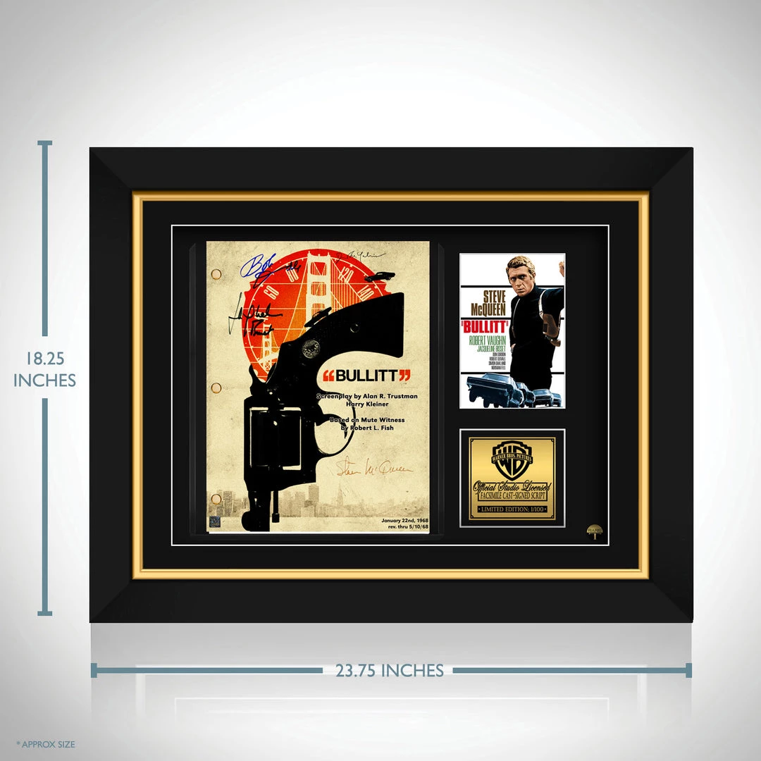 RARE-T Bullitt Movie Script Limited Signature Edition Studio Licensed Custom Frame 8 RARE-T Bullitt Movie Script Limited Signature Edition Studio Licensed Custom Frame