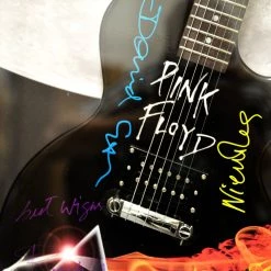 Zion Pink Floyd Band - Dark Side Of The Moon Band Handsigned Guitar Rare-T Exclusive Custom Frame