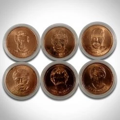 Michel Calgary Flames 1982 Vintage Bronze Coin Set Sports Memorabilia