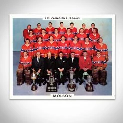 Michel Montreal Canadiens- 1964-1965 Vintage Official Team Photograph Custom Frame Sports Memorabilia