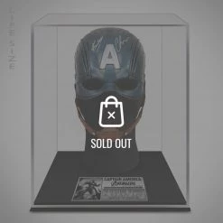 APW Signed Memorabilia Captain America- Hand-Signed Mask By Chris Evans & Stan Lee Custom Museum Display