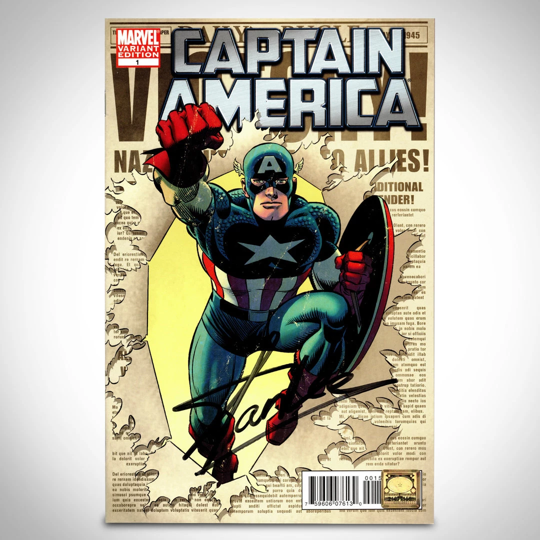 APW Captain America (2011) #1 Hand-Signed Comic Book By Stan Lee Custom Frame Signed Memorabilia 2 APW Captain America (2011) #1 Hand-Signed Comic Book By Stan Lee Custom Frame Signed Memorabilia