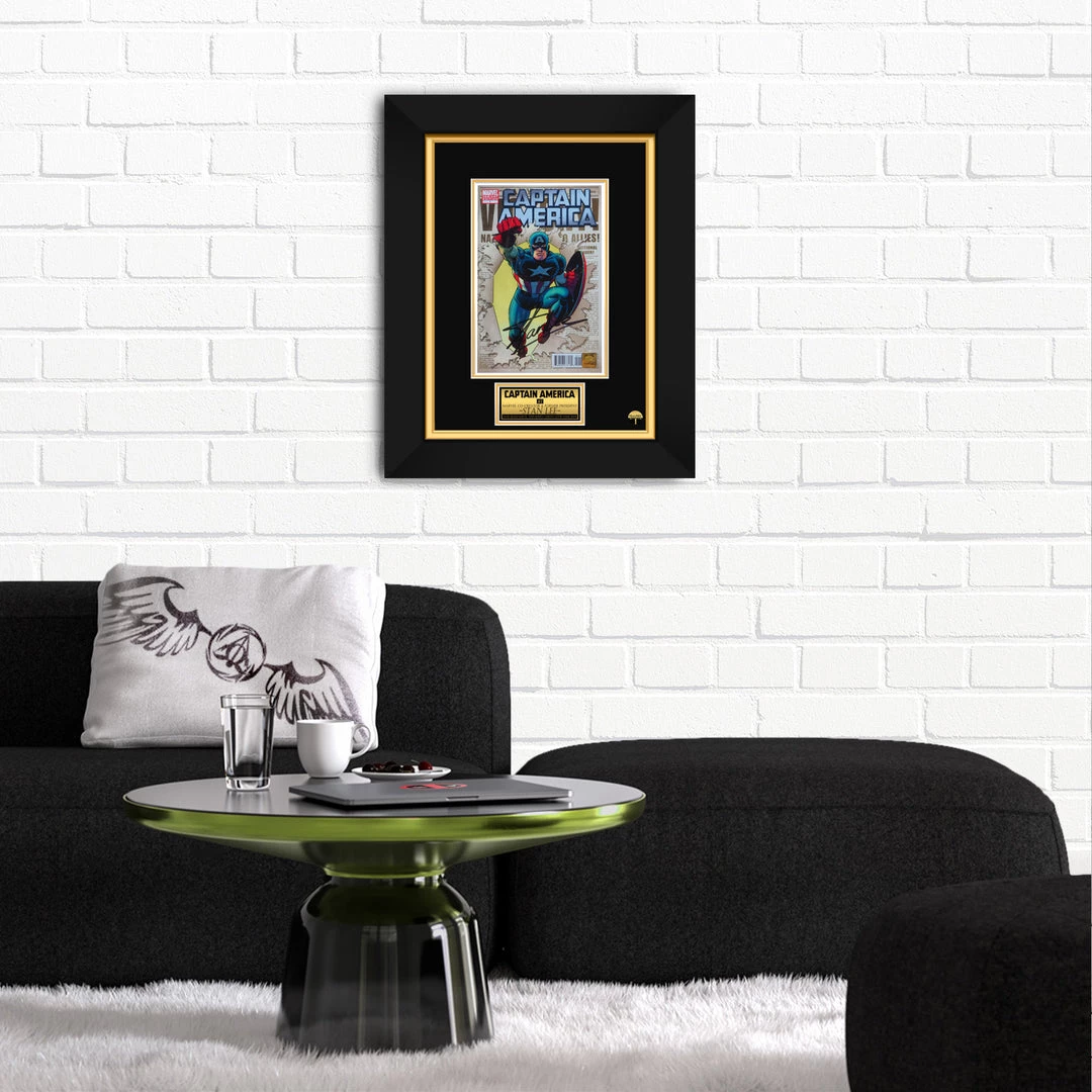 APW Captain America (2011) #1 Hand-Signed Comic Book By Stan Lee Custom Frame Signed Memorabilia 5 APW Captain America (2011) #1 Hand-Signed Comic Book By Stan Lee Custom Frame Signed Memorabilia