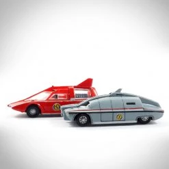 RARE-T Die-Cast Vehicles Captain Scarlet- Generation -1 Vintage Spectrum Patrol Car & Pursuit Vehicle // Set Of 2