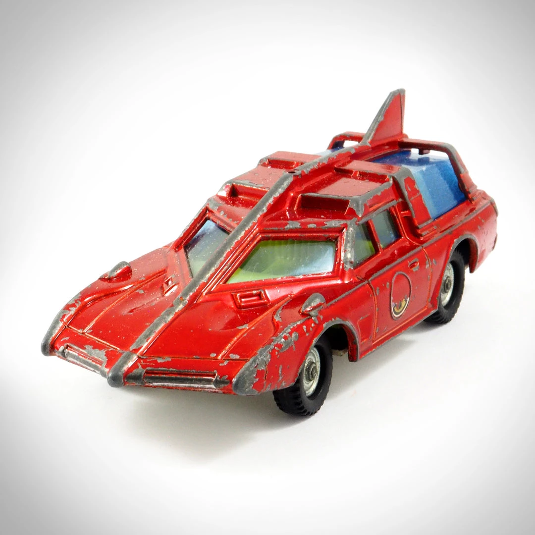 RARE-T Captain Scarlet- Generation 1 -Dinky Toys- Vintage 1968 Spectrum Red Patrol Car Custom Museum Display 4 RARE-T Captain Scarlet- Generation 1 -Dinky Toys- Vintage 1968 Spectrum Red Patrol Car Custom Museum Display
