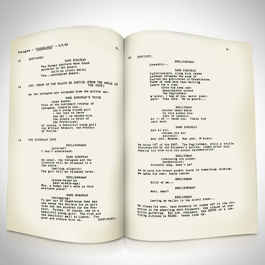 RARE-T Casablanca Movie Script Limited Signature Edition Studio Licensed Custom Frame Limited Edition Frames 3 RARE-T Casablanca Movie Script Limited Signature Edition Studio Licensed Custom Frame Limited Edition Frames