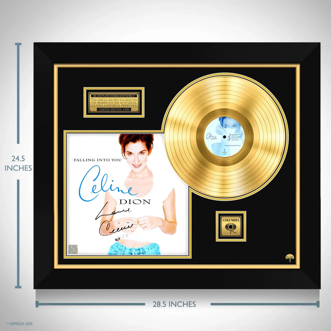 RARE-T Limited Edition Frames Celine Dion Falling Into You Gold LP Limited Signature Edition Studio Licensed Custom Frame 6 RARE-T Limited Edition Frames Celine Dion Falling Into You Gold LP Limited Signature Edition Studio Licensed Custom Frame