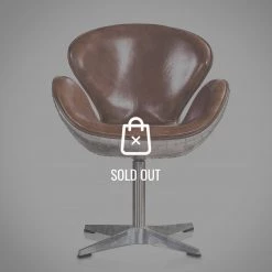 RARE-T Furniture & Lighting World War II Vintage Aviator Line Furniture Swivel Desk Chair