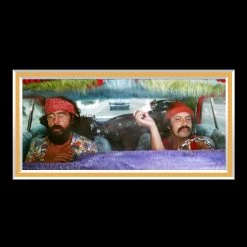 PPC Cheech & Chong Beckett Certified Hand-Signed License MUF DVR Plate By Cheech Marin & Tommy Chong Custom Frame Signed Memorabilia