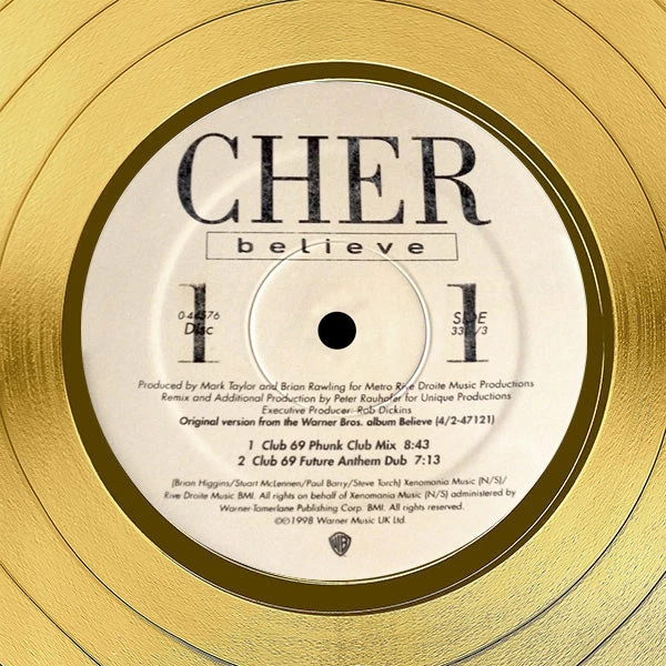 Rare-T Cher Believe Gold LP Limited Signature Edition Studio Licensed Custom Frame Limited Edition Frames 3 Rare-T Cher Believe Gold LP Limited Signature Edition Studio Licensed Custom Frame Limited Edition Frames