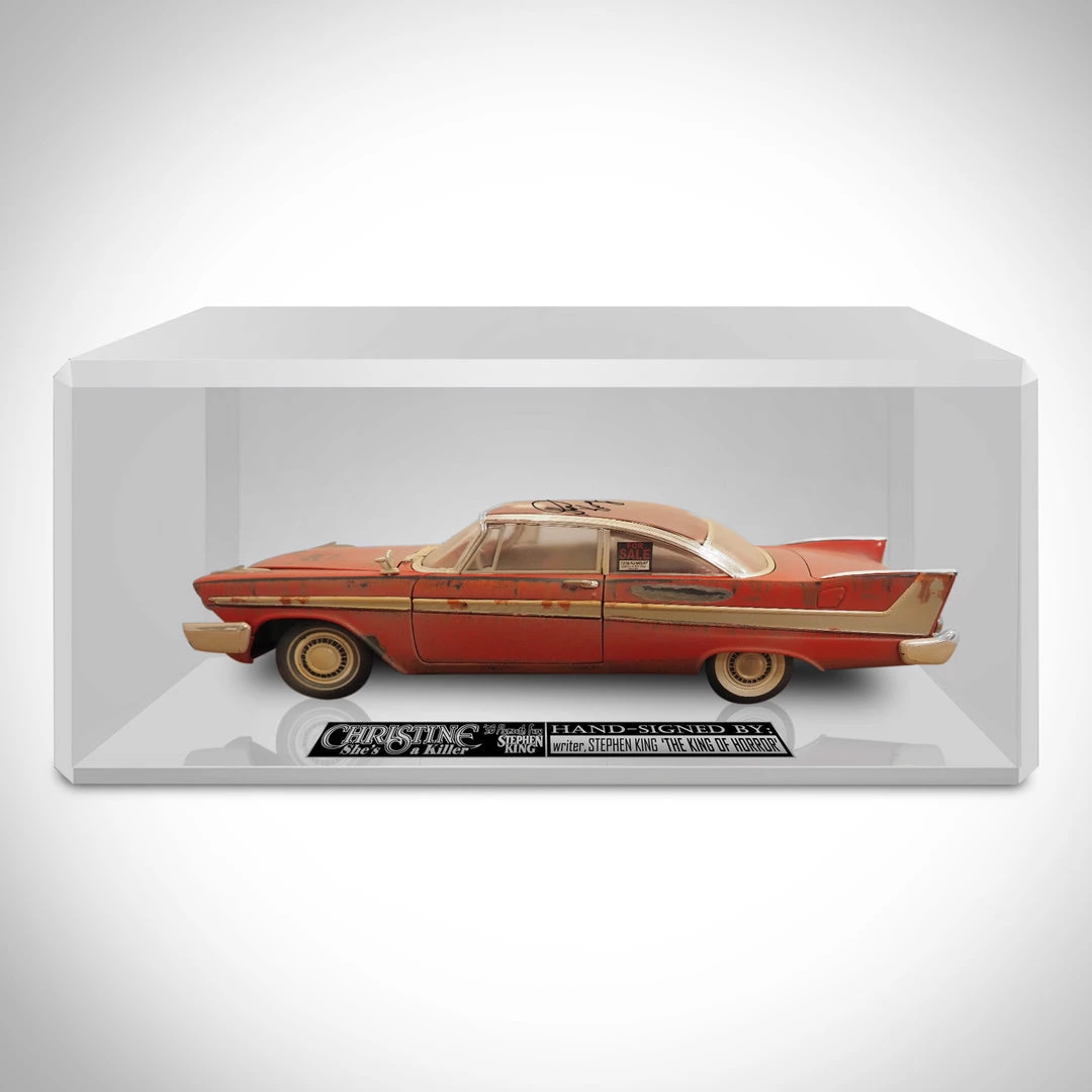 Apw Signed Memorabilia Christine - Hand-Signed 1958 Plymouth Fury Die-Cast Car By Stephen King Custom Museum Display 1 Apw Signed Memorabilia Christine - Hand-Signed 1958 Plymouth Fury Die-Cast Car By Stephen King Custom Museum Display