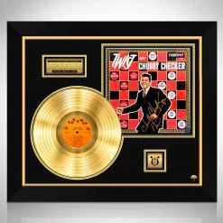 RARE-T Limited Edition Frames Chubby Checker - Twist With Chubby Checker Gold LP Limited Signature Edition Studio Licensed Custom Frame