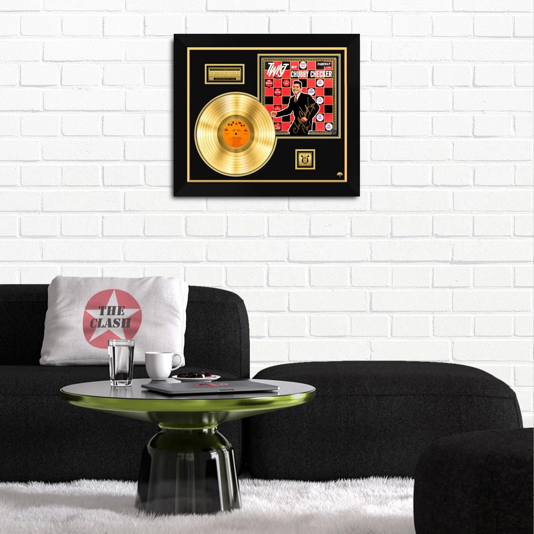 RARE-T Limited Edition Frames Chubby Checker - Twist With Chubby Checker Gold LP Limited Signature Edition Studio Licensed Custom Frame 2 RARE-T Limited Edition Frames Chubby Checker - Twist With Chubby Checker Gold LP Limited Signature Edition Studio Licensed Custom Frame