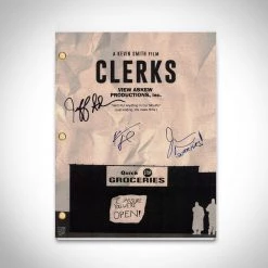 RARE-T Clerks Movie Script Limited Signature Edition Studio Licensed Custom Frame Limited Edition Frames