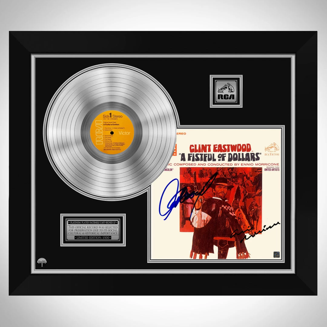 Rare-T Limited Edition Frames Clint Eastwood A Fistful Of Dollars Platinum LP Limited Signature Edition Studio Licensed Custom Frame 1 Rare-T Limited Edition Frames Clint Eastwood A Fistful Of Dollars Platinum LP Limited Signature Edition Studio Licensed Custom Frame