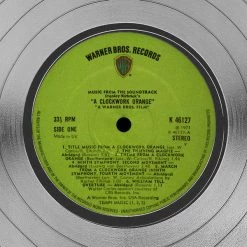 Rare-T Limited Edition Frames Clockwork Orange Movie Soundtrack Limited Signature Edition Studio Licensed Platinum LP Custom Frame