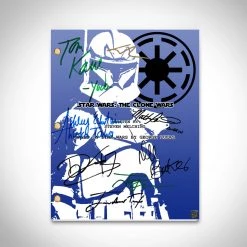 RARE-T Star Wars The Clone Wars Script Limited Signature Edition Studio Licensed Custom Frame Limited Edition Frames