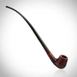 Inhal'Nation Ready To Ship! 48 Hour Shipping! Italian Briar Carved Wood Pipe - 12" Long Stem Churchwarden Pipe