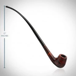 Inhal'Nation Ready To Ship! 48 Hour Shipping! Italian Briar Carved Wood Pipe - 12" Long Stem Churchwarden Pipe