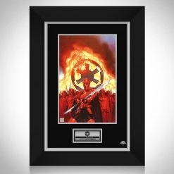 VAULT COLLECTIBLES Signed Memorabilia Star Wars 'Crimson Guard' Hand-Signed Artwork Print By Illustrator Dave Dorman Custom Frame